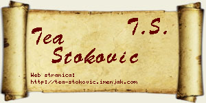 Tea Stoković vizit kartica
